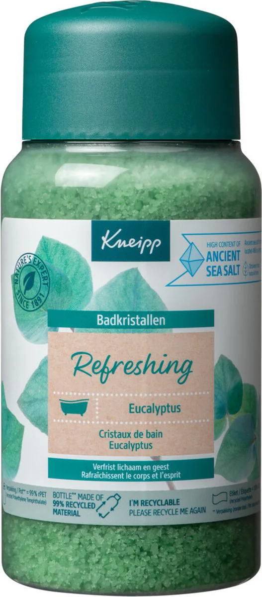 6x Kneipp Badkristallen Refreshing 600 gr