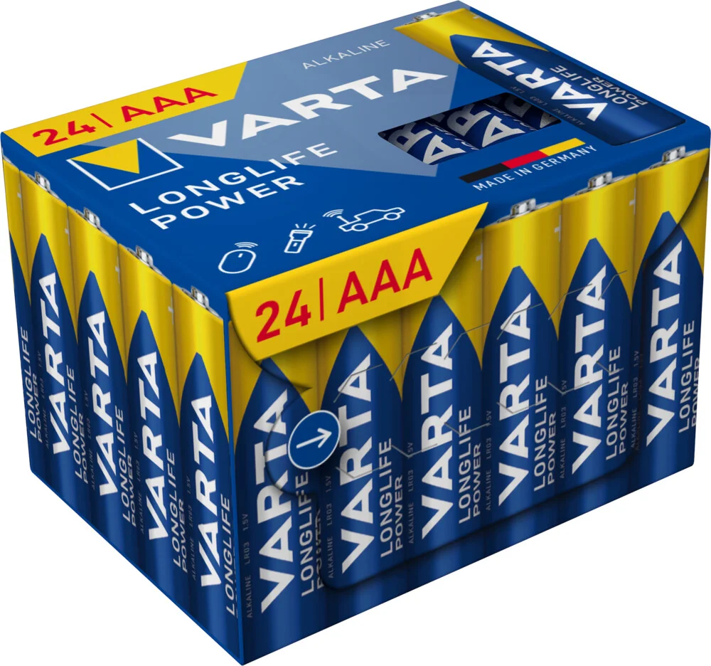 Varta Longlife Power AAA Cube Pack 24 stuks
