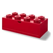LEGO Bureaulade met 8 noppen - rood