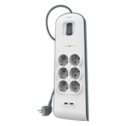Belkin Surge Protector 6 outlet 2 meter 2x usb