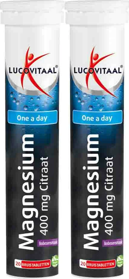 2x Lucovitaal Magnesium Citraat Bruistabletten 20 tabletten