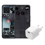 Nothing Phone (3) 512GB Zwart 5G + BlueBuilt Oplader met Usb C Poort 45W Wit