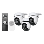 TP-Link Tapo C500 3-Pack + D235 Smart Battery & Wired Doorbell