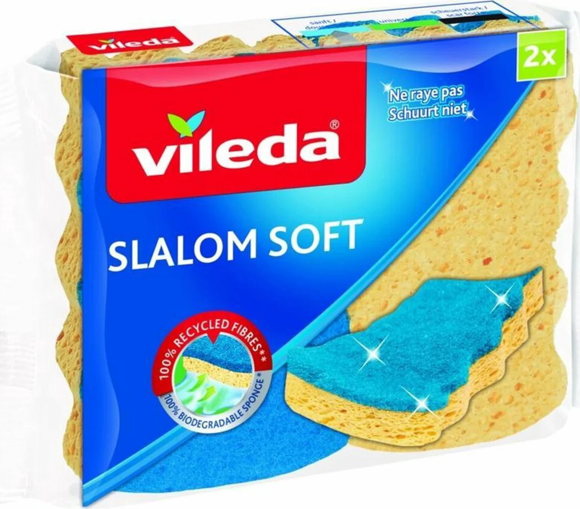 Vileda Schuursponsen Slalom Soft 4 stuks