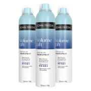 3x John Frieda Volume Lift Hairspray 250 ml
