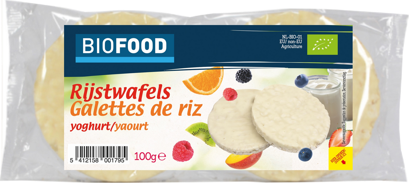 Damhert Biofood Rijstwafels Yoghurt 100GR