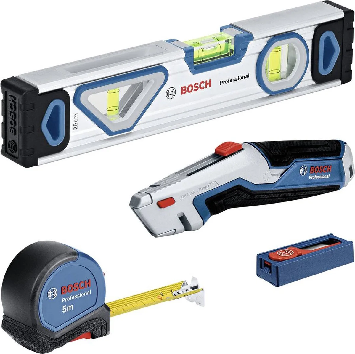 Bosch Professional Handgereedschapset 3-delig + reservemessen in halve L-Boxx inlay - 1600A027M3