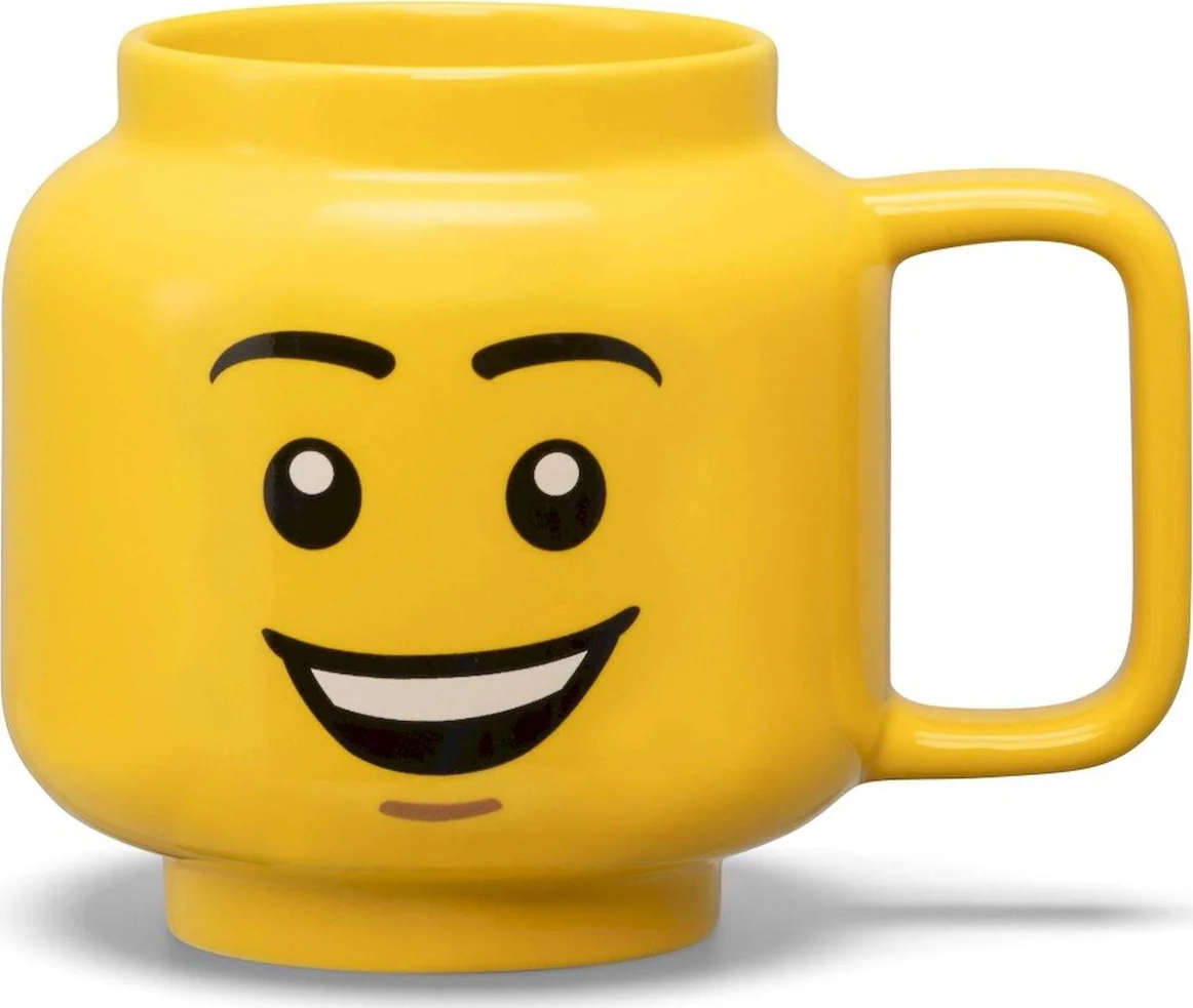 LEGO Grote keramische mok met vrolijk jongenshoofd