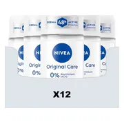 12x NIVEA Deodorant Roller Original Care 0% 50 ml