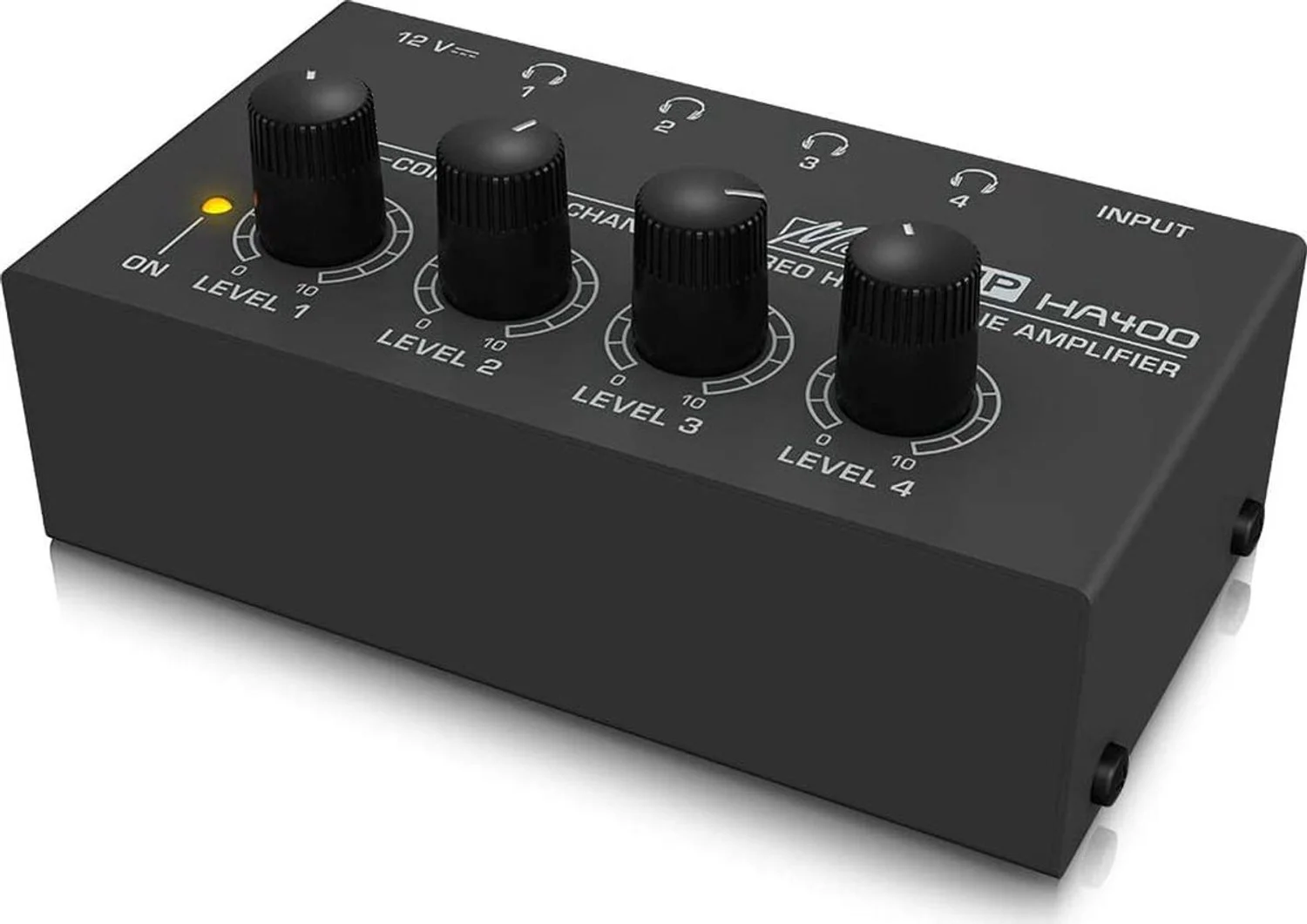NÖRDIC SGM-204 MICROAMP HA400 Audio versterker - Voor koptelefoon - 4 Kanaals - 6.3mm splitter - 1 naar 4 - Zwart