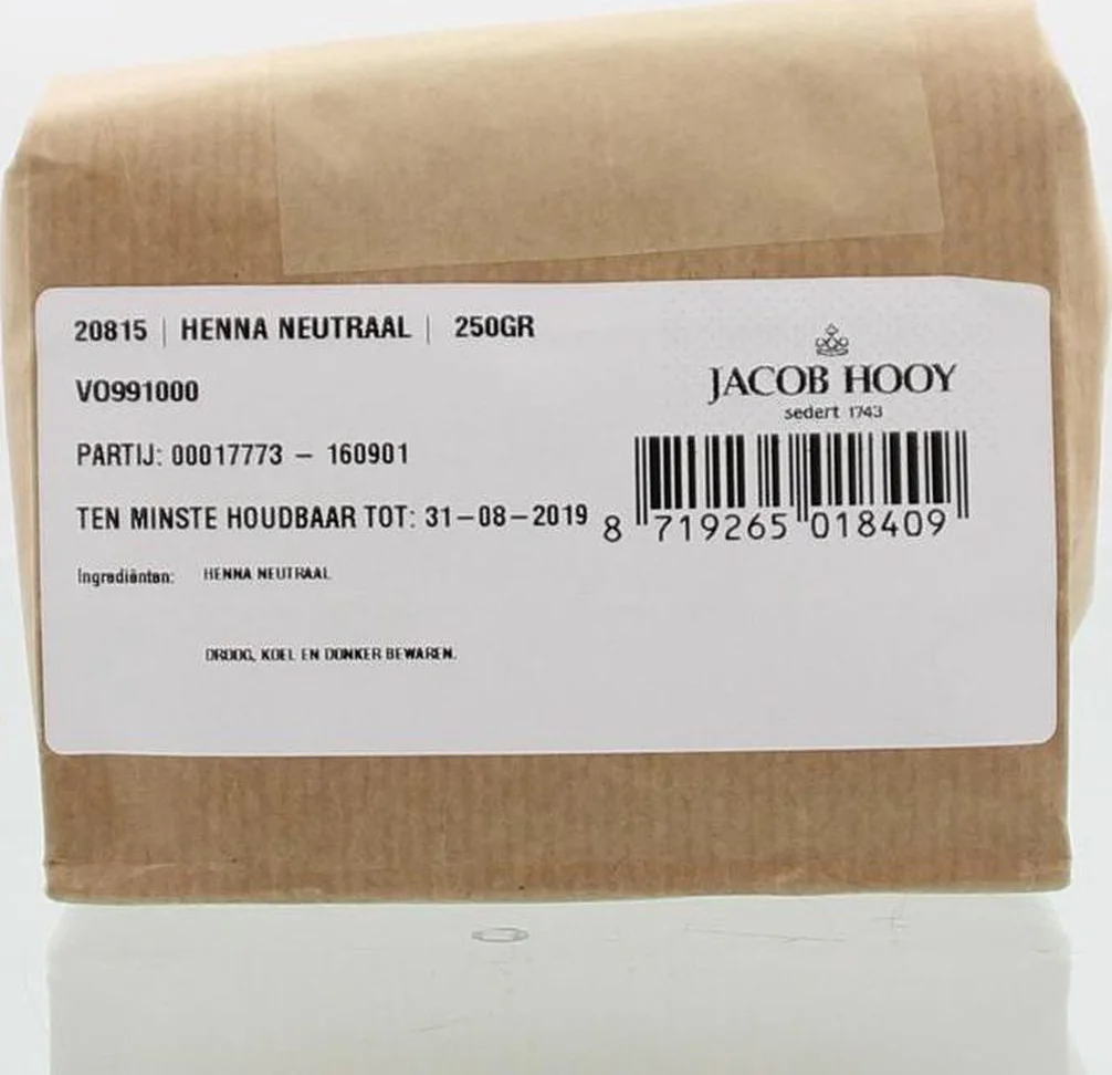 Jacob Hooy Henna Neutraal 250GR