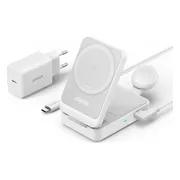 Anker Prime 3-in-1 MagGo Vouwbare Draadloze Oplader 15W Wit