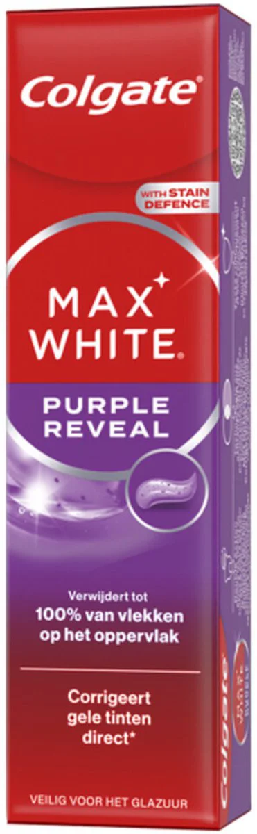 12x Colgate Tandpasta Max White Purple Reveal 75 ml