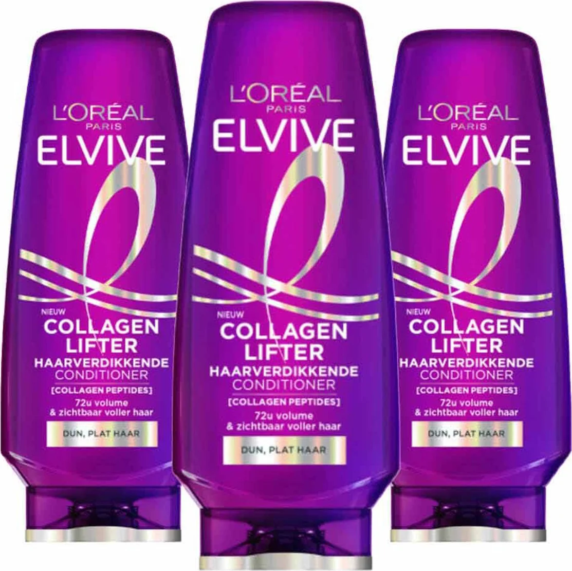 3x L'Oréal Elvive Collagen Lifter Conditioner 200 ml