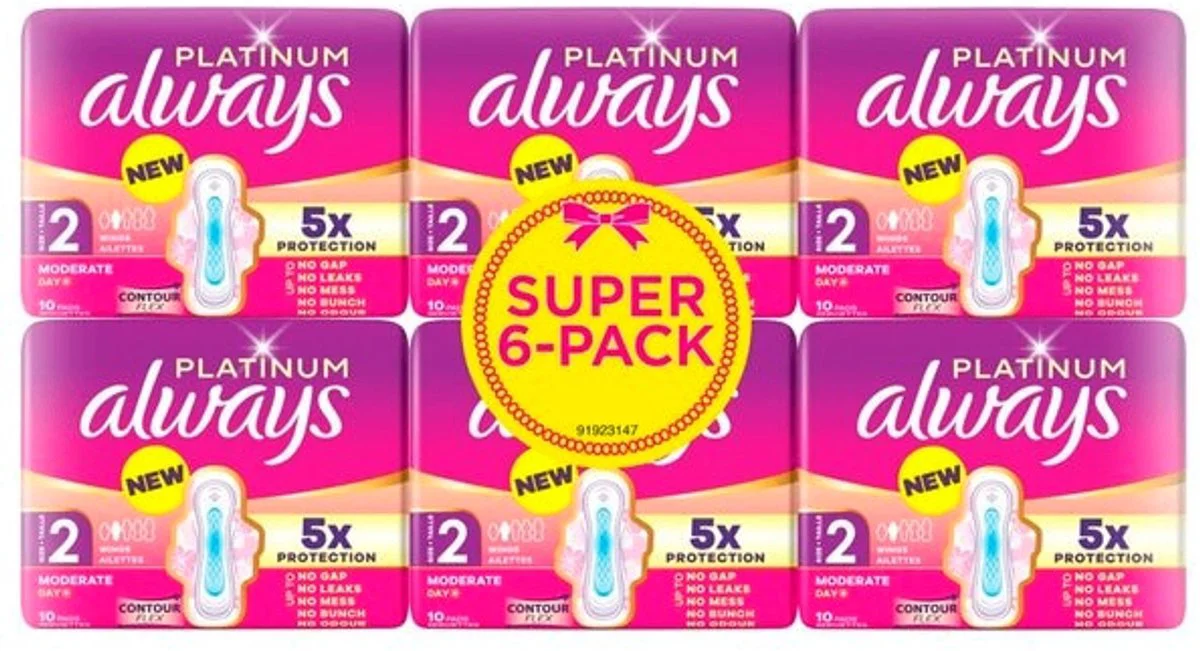 Always Platinum Discreet Small Super 6-Pack 60ST