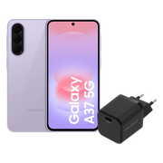 Samsung Galaxy A37 256GB Roze 5G + BlueBuilt Oplader met Usb C Poort 45W Zwart