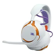 JBL Quantum 650 - Draadloze Gaming & Multitask Headset - 2.4 GHz & Bluetooth - Lage Latency - 50 Uur Batterij - JBL Quantum Engine Software - Over-ear - Grijs Oranje