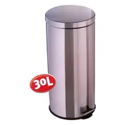 Pedaalemmer 30L - Prullenbak - RVS - Zilver