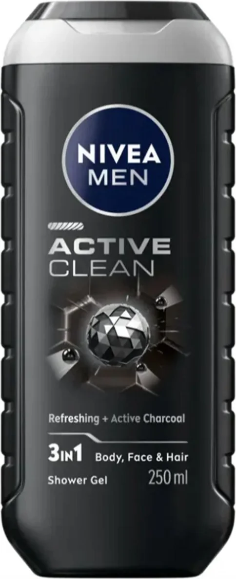 Nivea Men Active Clean 3-In-1 Shower Gel 250ML