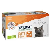 Yarrah Bio Kattenvoer Multipack Paté Graanvrij Kip & Rund 8 x 100 gr