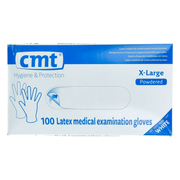 CMT Handschoenen Latex Gepoederd Naturel 100ST