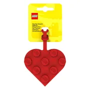 LEGO 3x3 hartvormig bagagelabel - rood