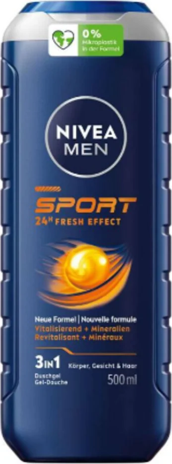 NIVEA Men Shampoo & Shower gel 3in1 For Men Sport 500 ml