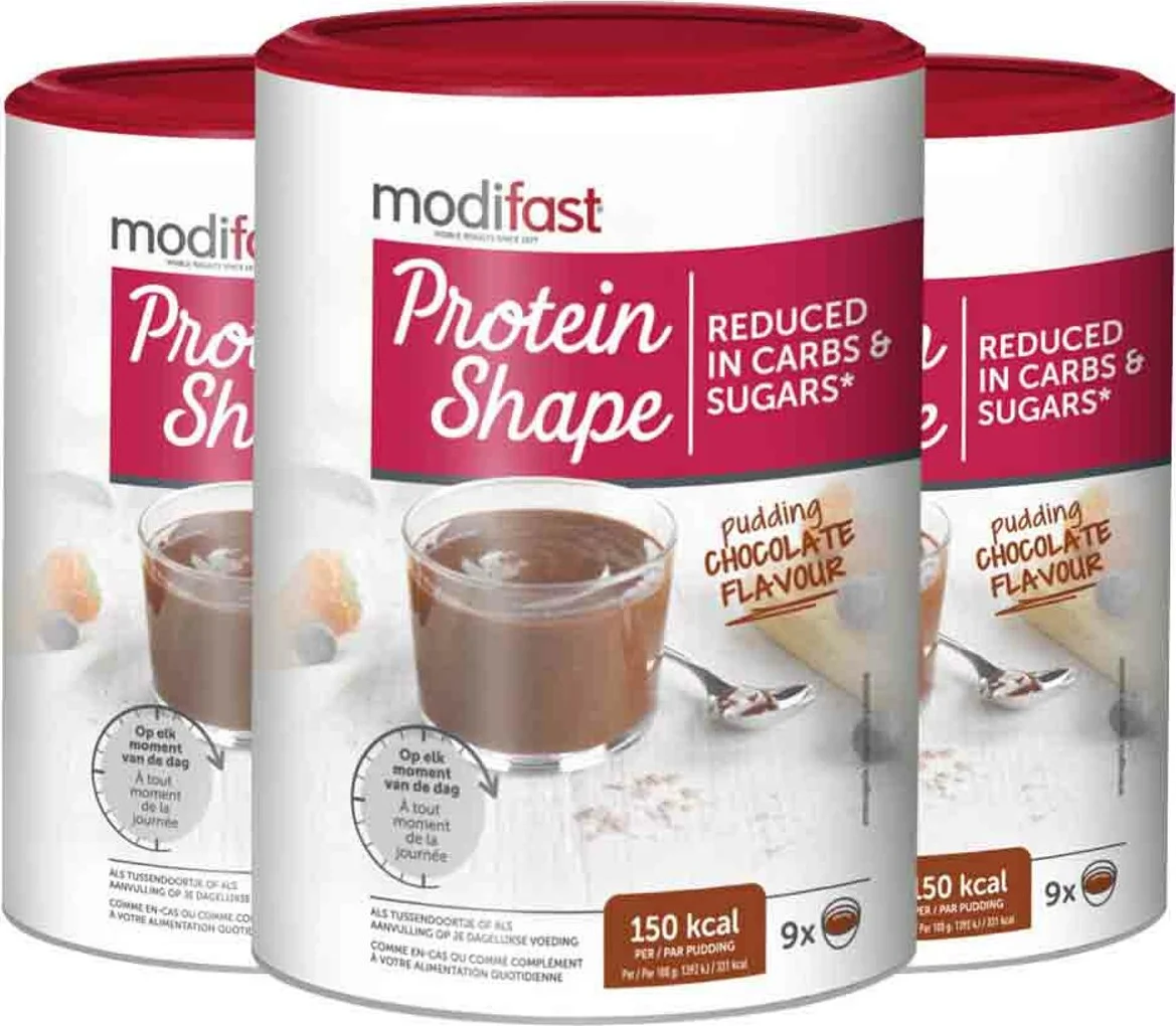 3x Modifast Protein Shape Pudding Chocolade 405 gr