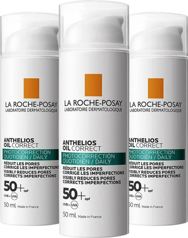 3x La Roche Posay Anthelios Oil Correct SPF 50 50 ml