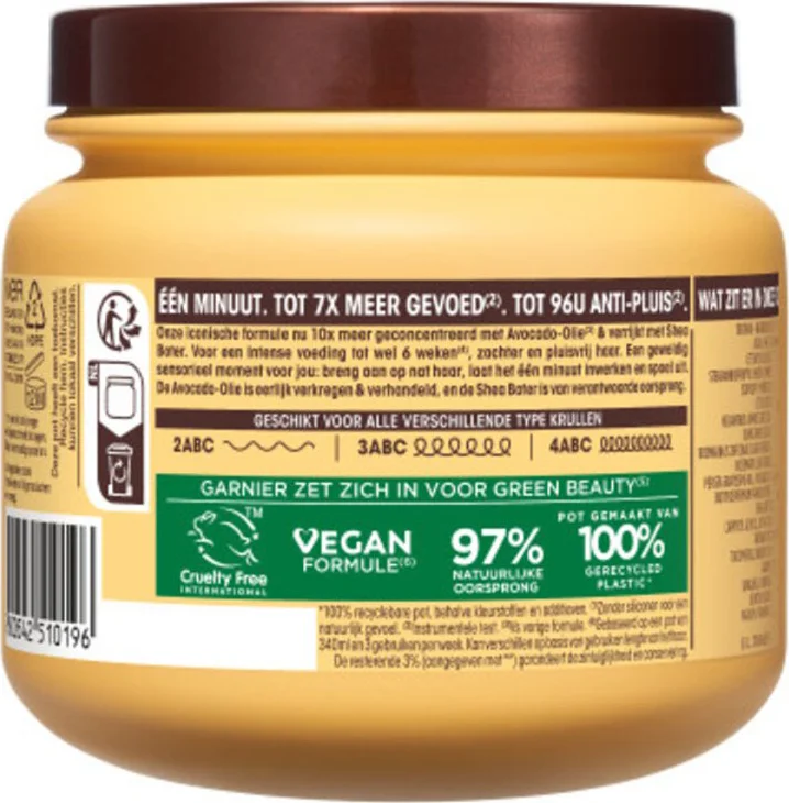 3x Garnier Loving Blends Avocado Olie en Shea Boter Haarmasker 340 ml