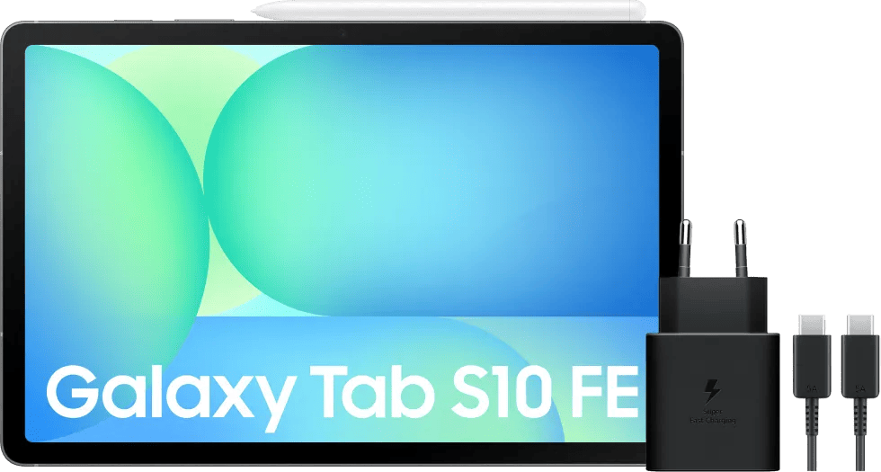 Samsung Galaxy Tab S10 FE 10,9 inch 128GB Wifi en 5G Grijs + Oplaadpakket
