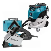 Makita DK0093J Combiset SG1251 Sleuvenfrees Ø125mm en VC4210L Stofzuiger 42L L-Klasse in Mbox