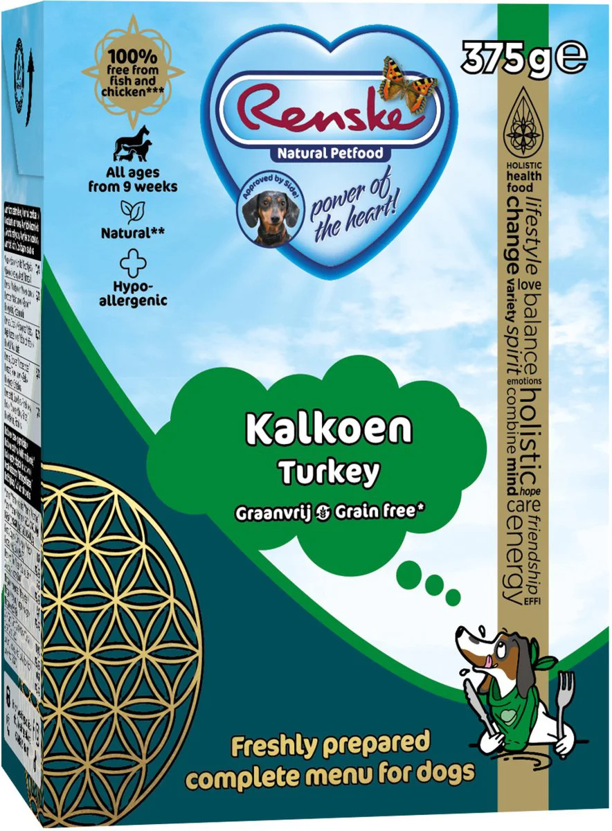 Renske Vers Graanvrij Tetra Hondenvoer Nat Kalkoen 375 gr