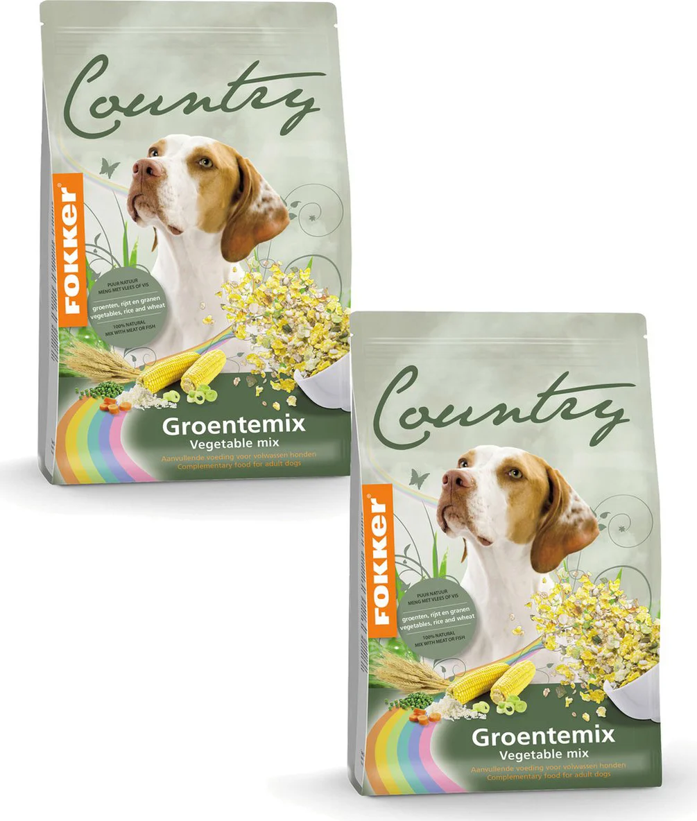 Fokker Country Groentemix Hondenvoer - 2 St à 6 kg