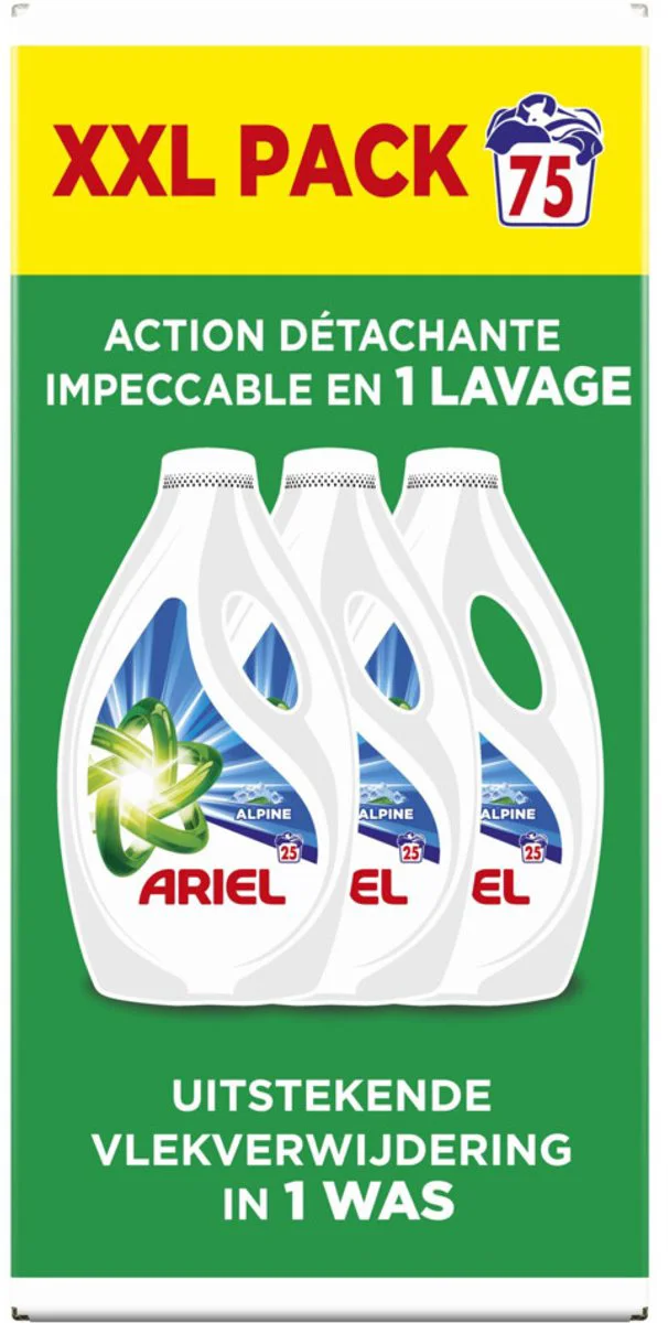 Ariel Vloeibaar Wasmiddel Alpine 75 Wasbeurten 3375 ml