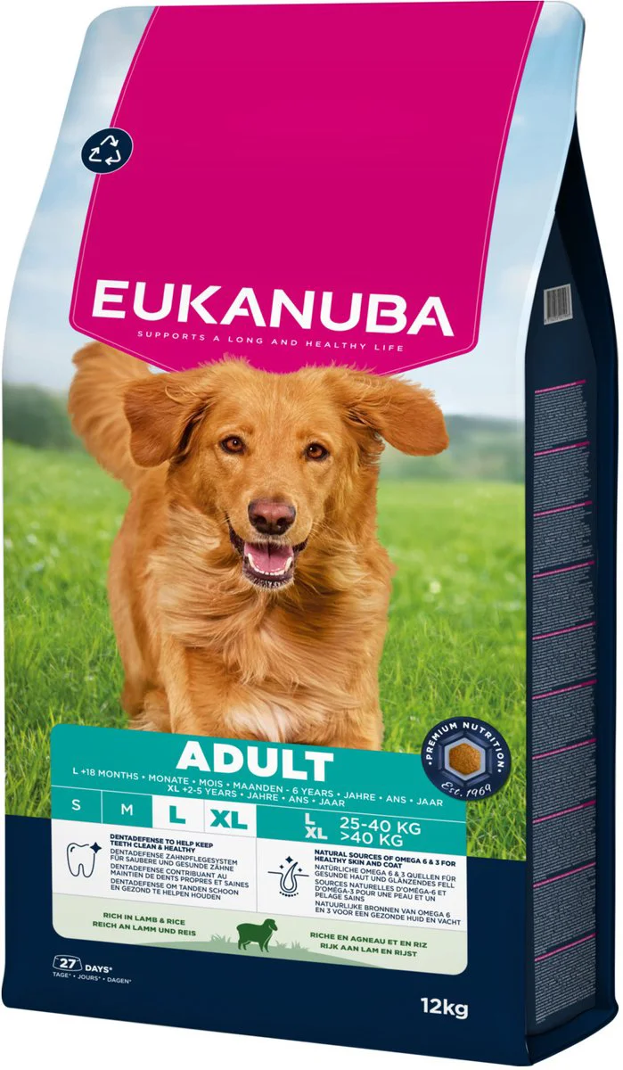 Eukanuba Hondenvoer Droog Life Care Dog Adult Large Lam en Rijst 12 kg