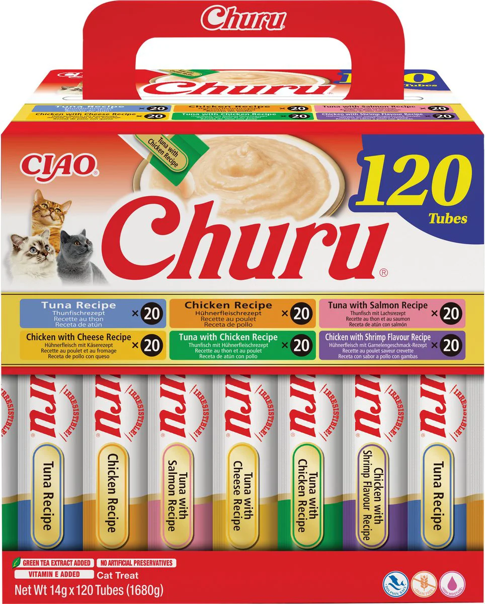 Ciao Churu Kattensnack Puree Chicken & Tuna 120x14 gr