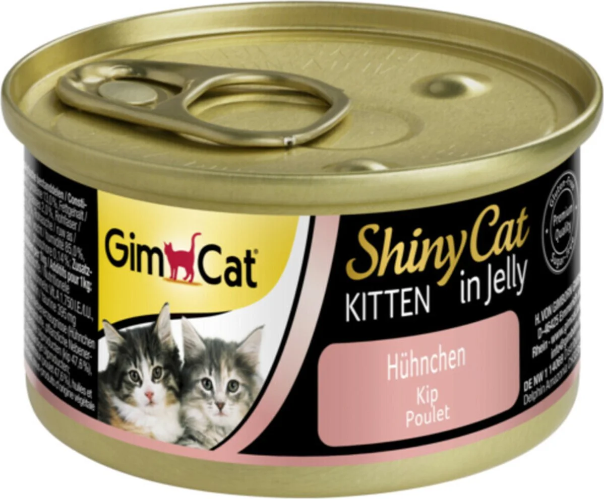 24x GimCat ShinyCat Kitten in Jelly Kip 70 gr