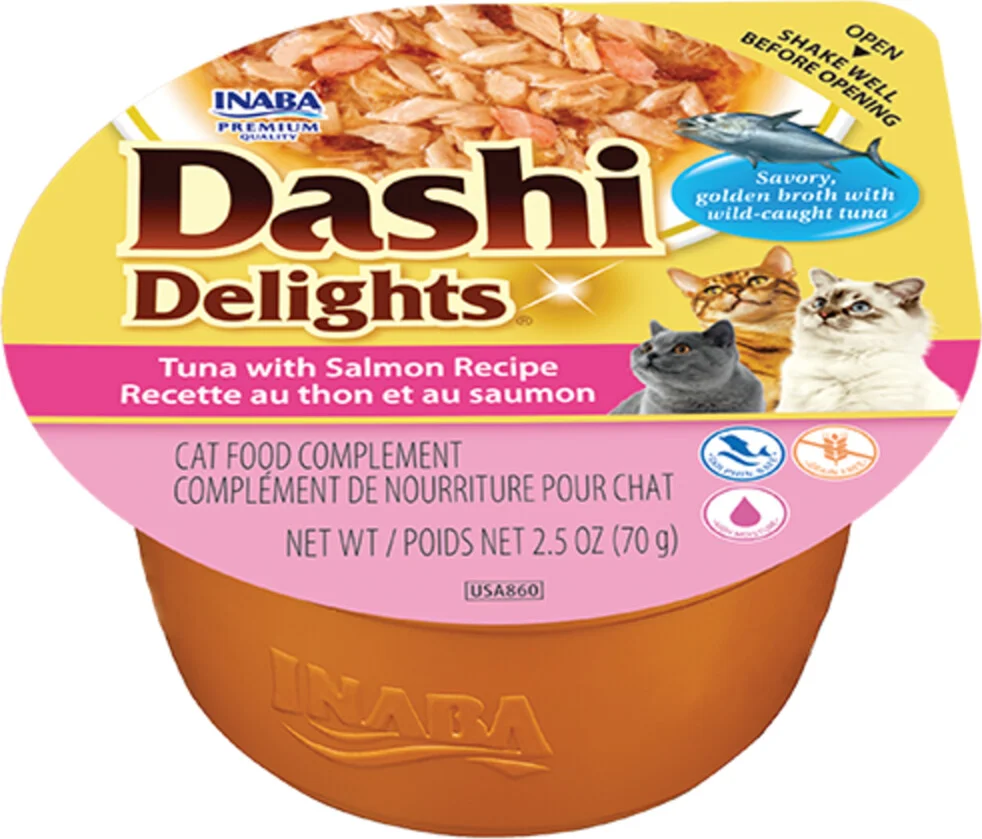 Ciao Kattenvoer Nat Dashi Delights Bouillon Tuna & Salmon 70 gr