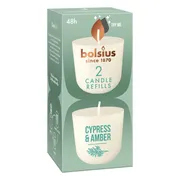 Bolsius Cypress & Amber Candle Refills 2ST