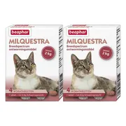 2x Beaphar Milquestra Ontworming Tabletten Kat 2 - 12 kg 4 tabletten