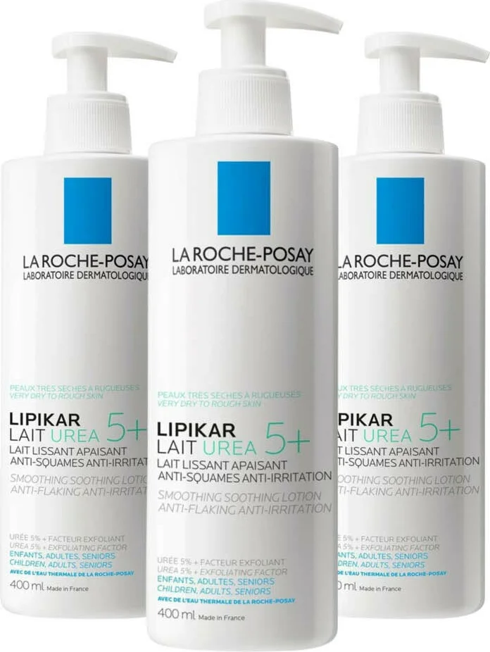 3x La Roche Posay Lipikar Urea 5+ Melk Droge Huid 400 ml