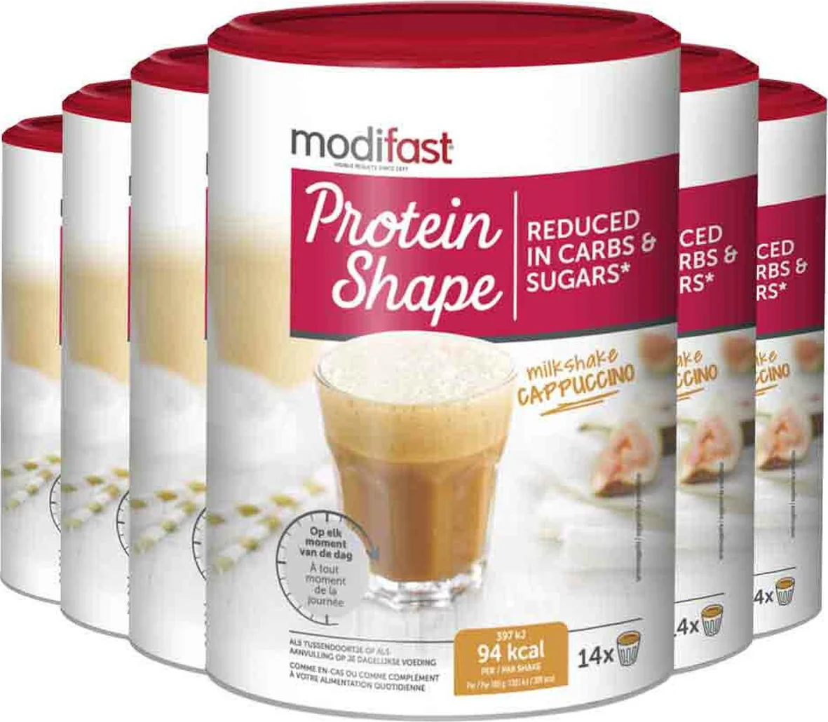 6x Modifast Protein Shape Milkshake Cappuccino 420 gr