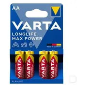 50x Varta Longlife Max Power Alkaline Batterijen AA 4 stuks