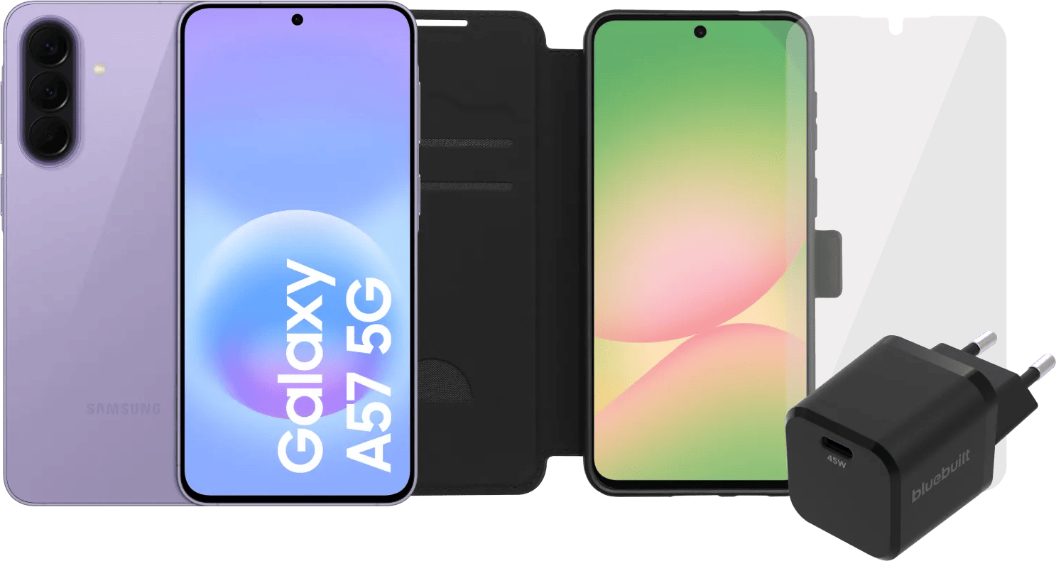Samsung Galaxy A57 256GB Paars 5G + Compleet Accessoirepakket