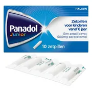 Panadol Junior Zetpillen 500mg - vanaf 6 jaar 10ST
