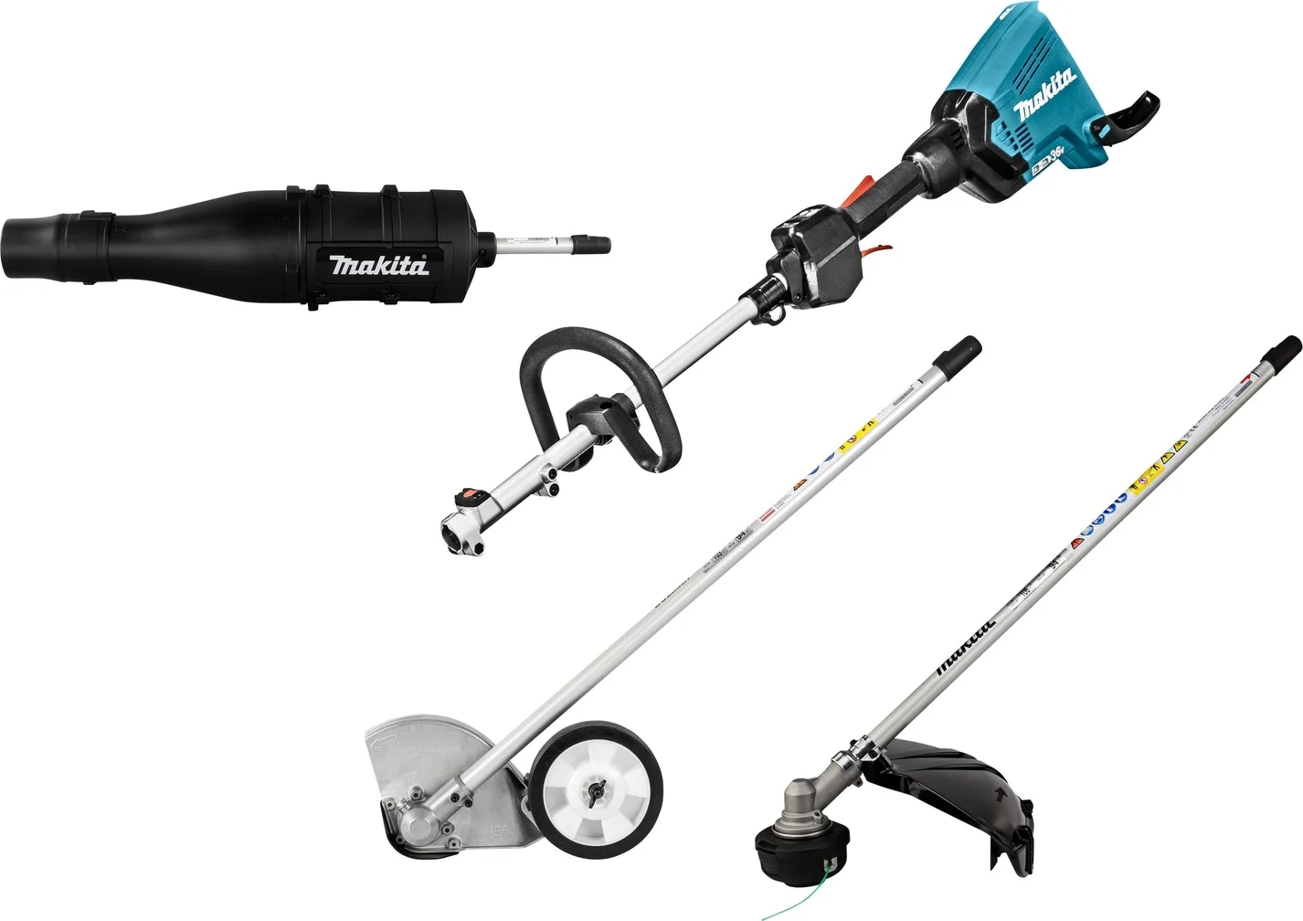 Makita DUX60ZX9 Accu Combisysteem + Kantensnijder, Bosmaaier & Bladblazer 2x18V Basic Body