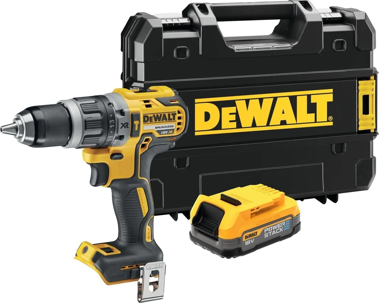 DeWALT DCD796E1T Accu klop-/schroefboormachine 18V XR POWERSTACK in TSTAK