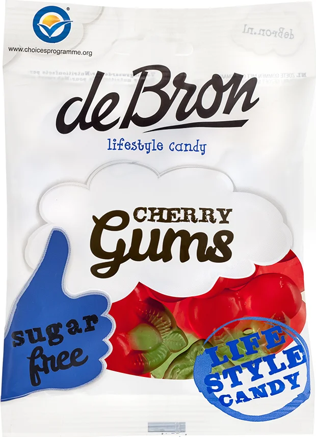 De Bron Suikervrije Cherry Gums 42GR