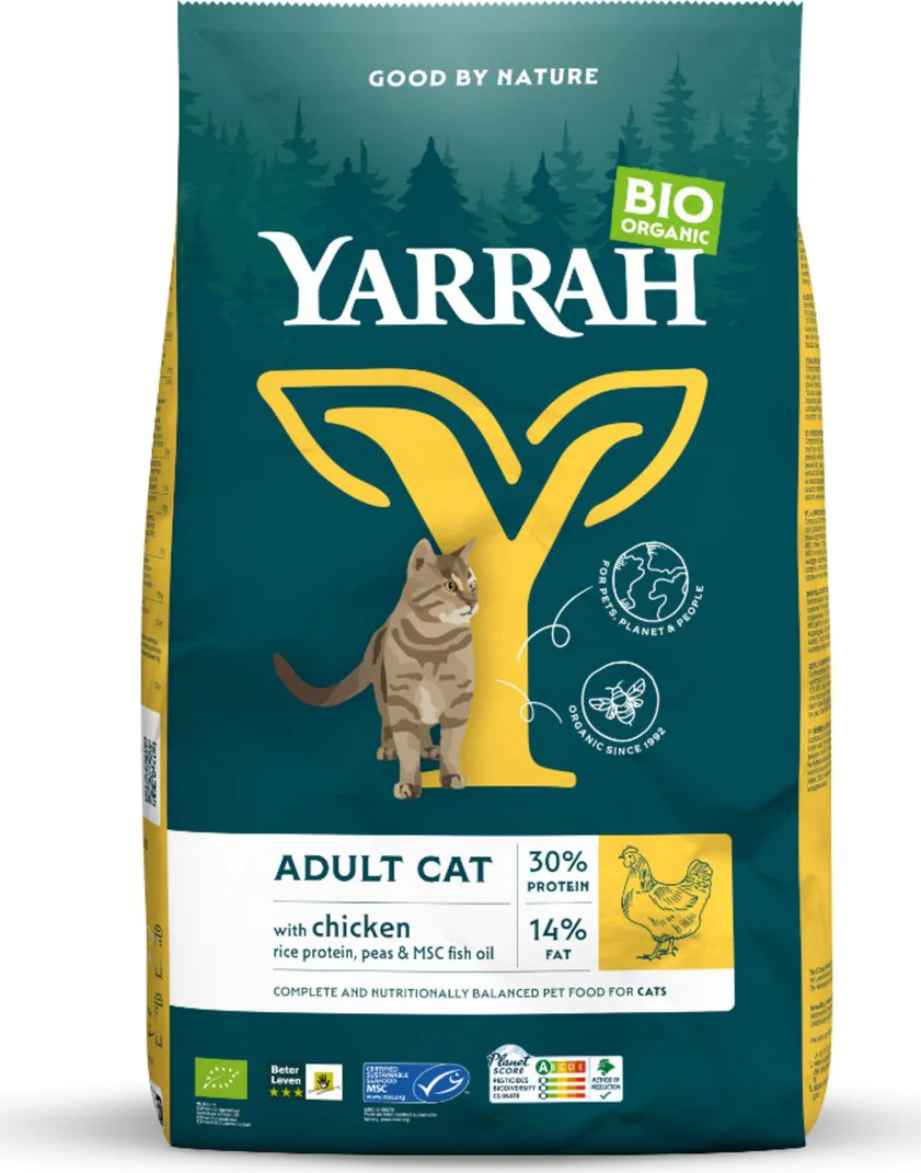 Yarrah Bio Kattenvoer Adult Kip 10 kg